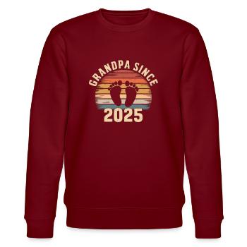 Papy depuis 2025 - Sweat bio CHANGER Stanley/Stella Unisexe - bordeaux - Devant - Nik (191cm) & Marisol (170cm)