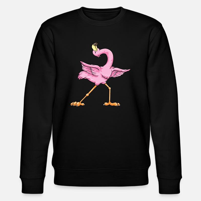 Flamingo doing yoga - Stanley/Stella CHANGER Unisex Organic Sweatshirt - black
