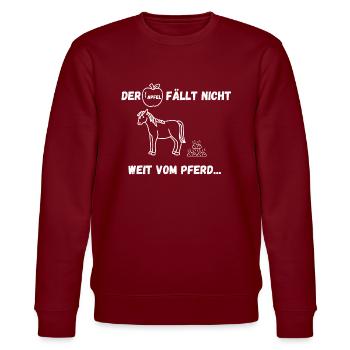 La pomme ne tombe pas loin du cheval - Sweat bio CHANGER Stanley/Stella Unisexe - bordeaux - Devant - Nik (191cm) & Marisol (170cm)