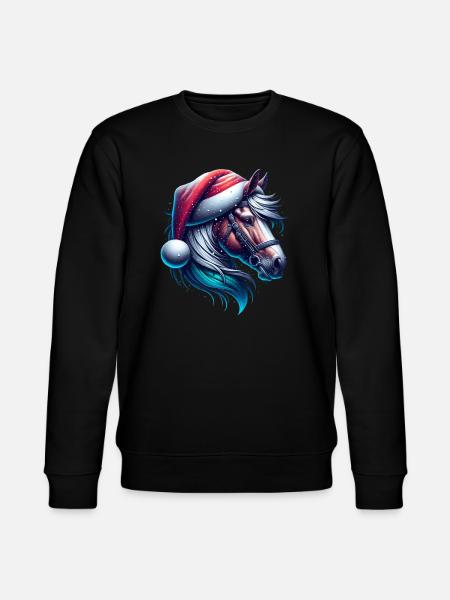 Weihnachts-Pferd - Stanley/Stella Unisex Bio-Sweatshirt CHANGER - Schwarz