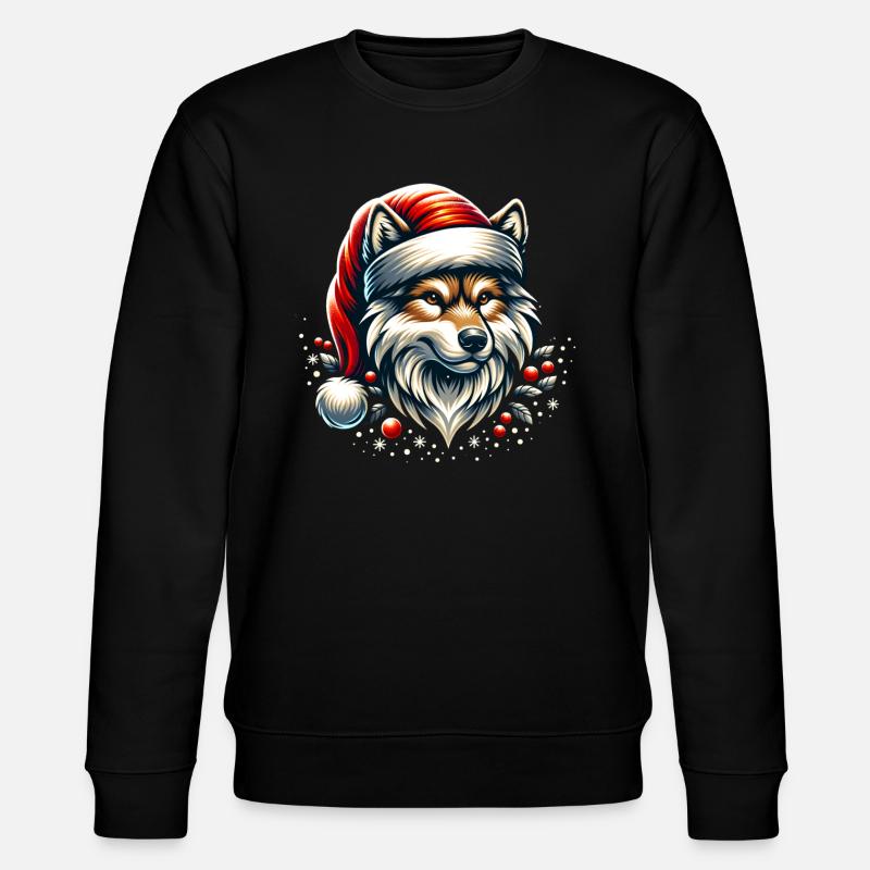 Loup de Noël - Sweat bio CHANGER Stanley/Stella Unisexe - noir