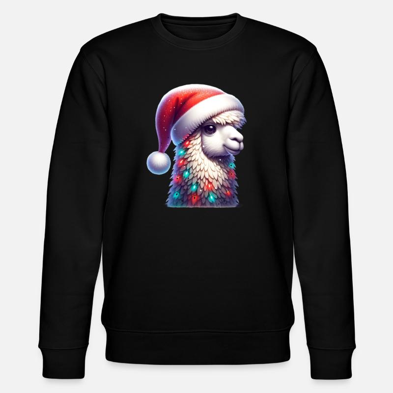Lama Nikolaus - Stanley/Stella Unisex Bio-Sweatshirt CHANGER - Schwarz