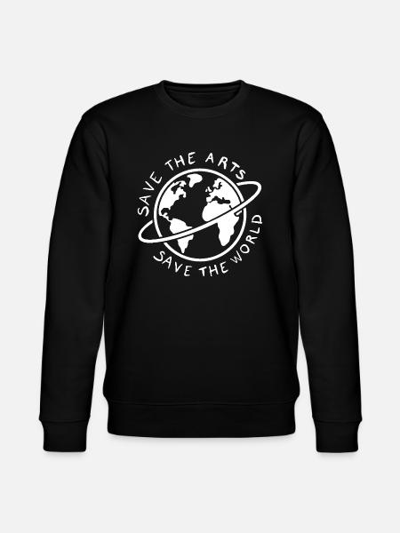 Save the Arts Save the World Erde Umweltaktivist - Stanley/Stella Unisex Bio-Sweatshirt CHANGER  - Schwarz