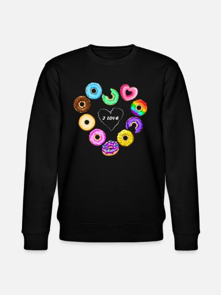 I love donuts - Stanley/Stella CHANGER Unisex Organic Sweatshirt - black