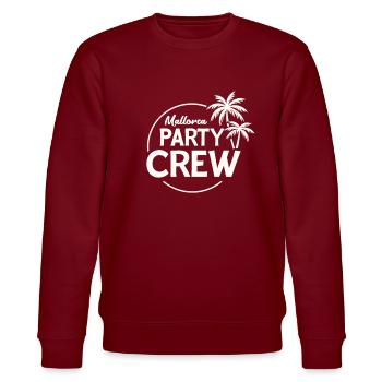 Mallorca Party Crew Sommer, Sonne & Partyfeeling - Stanley/Stella Unisex Bio-Sweatshirt CHANGER  - Burgunderrot - Vorne - Nik (191cm) & Marisol (170cm)