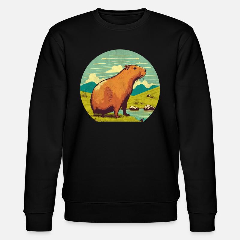 Capybara - Stanley/Stella CHANGER Unisex Organic Sweatshirt - black