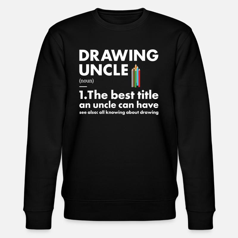 Drawer Uncle Definition Drawing - Stanley/Stella CHANGER Unisex Organic Sweatshirt - black