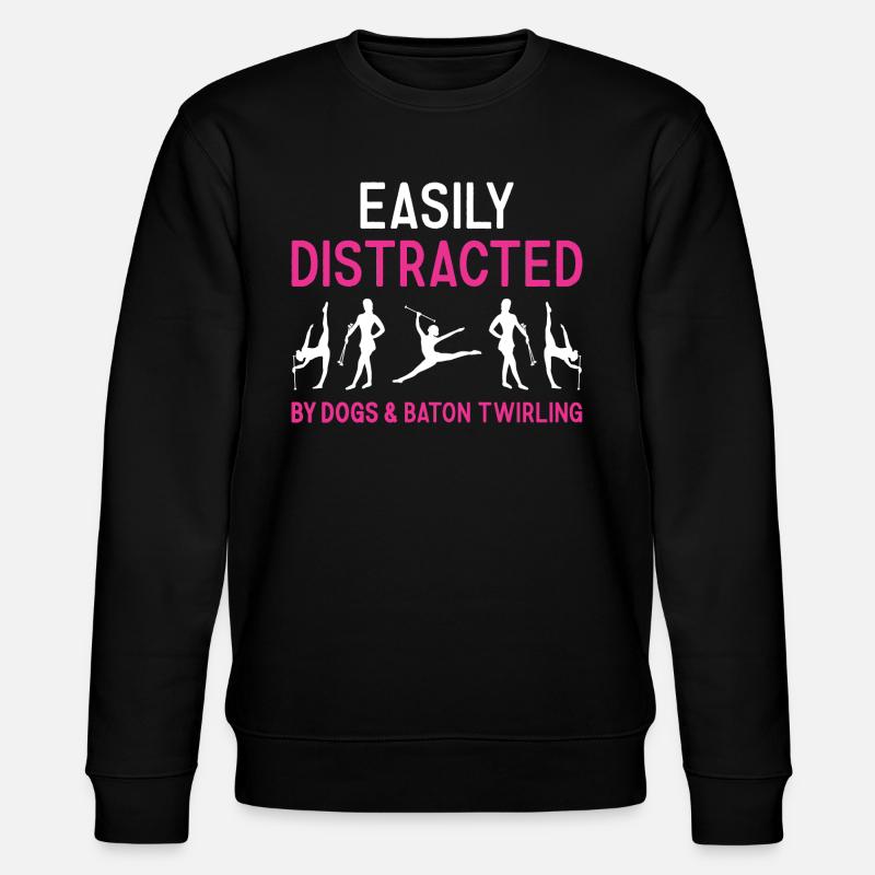 Facilement distrait par les chiens et le twirling de bâton - Sweat bio CHANGER Stanley/Stella Unisexe - noir