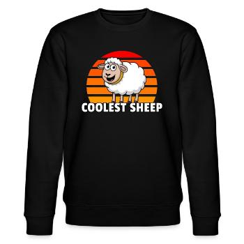 Mouton le plus cool - Vintage Sunset - Sweat bio CHANGER Stanley/Stella Unisexe - noir - Devant - Nik (191cm) & Marisol (170cm)