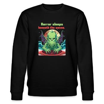 Cthulhu Monster Horror No Lives Matter T-Shirt - Stanley/Stella Unisex Bio-Sweatshirt CHANGER  - Schwarz - Vorne - Nik (191cm) & Marisol (170cm)