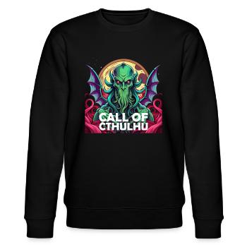 Cthulhu Lord & Savior Monster Horror T-Shirt - Stanley/Stella Unisex Bio-Sweatshirt CHANGER  - Schwarz - Vorne - Nik (191cm) & Marisol (170cm)
