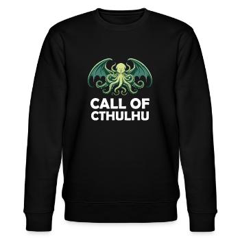 Call of Cthulhu Cult Monster Horror T-Shirt - Stanley/Stella Unisex Bio-Sweatshirt CHANGER  - Schwarz - Vorne - Nik (191cm) & Marisol (170cm)