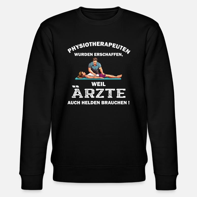 Physiotherapeut Geschenk Physio Physiotherapie - Stanley/Stella Unisex Bio-Sweatshirt CHANGER  - Schwarz