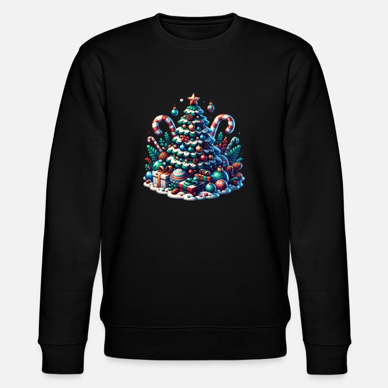 Christmas tree - Stanley/Stella CHANGER Unisex Organic Sweatshirt - black