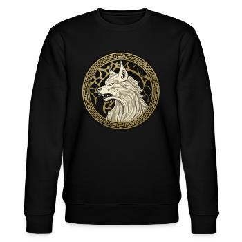 Valhalla Loup Loups Runes d’Odin Boussole nordique - Sweat bio CHANGER Stanley/Stella Unisexe - noir - Devant - Nik (191cm) & Marisol (170cm)