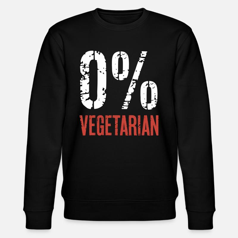 0% Vegetarian 9 - Stanley/Stella Unisex Bio-Sweatshirt CHANGER  - Schwarz