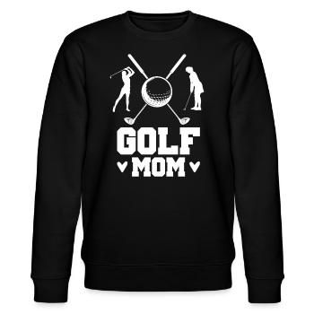 Golf Mom Golfer Mother Golf Ball Game Golf Sport - Stanley/Stella Unisex Bio-Sweatshirt CHANGER  - Schwarz - Vorne - Nik (191cm) & Marisol (170cm)