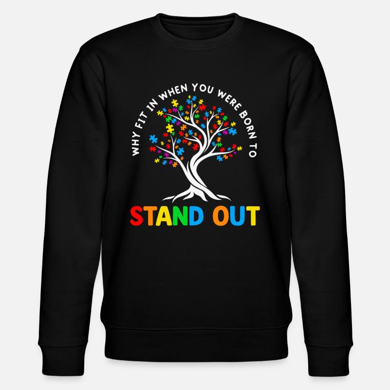Autism - Stanley/Stella CHANGER Unisex Organic Sweatshirt - black