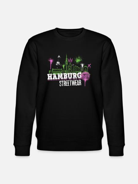 Hamburg Skyline City Germany Graffiti - Stanley/Stella CHANGER Unisex Organic Sweatshirt - black