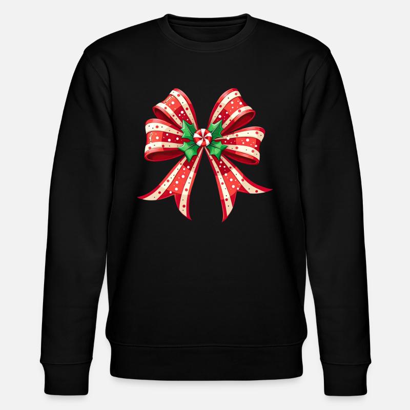 Sugarcane Bow Christmas Gift - Stanley/Stella CHANGER Unisex Organic Sweatshirt - black