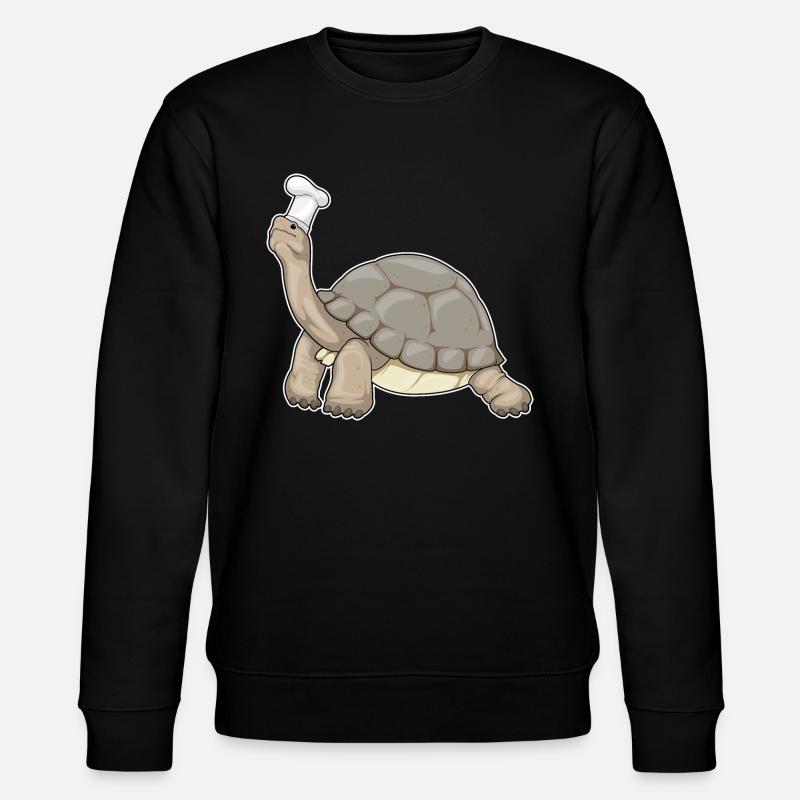 Turtle Chef Chef Hat - Stanley/Stella CHANGER Unisex Organic Sweatshirt - black