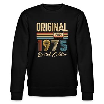 50th Birthday 50th Anniversary Original 1975 - Stanley/Stella CHANGER Unisex Organic Sweatshirt - black - Front - Nik (191cm) & Marisol (170cm)