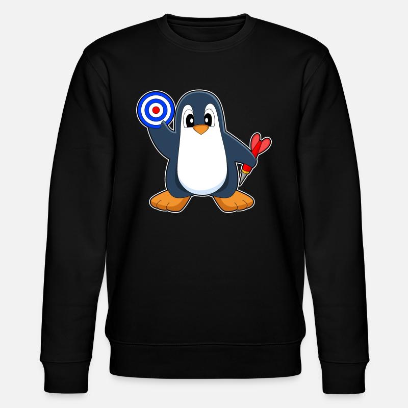 Pinguin Dart Dartpfeil - Stanley/Stella Unisex Bio-Sweatshirt CHANGER  - Schwarz