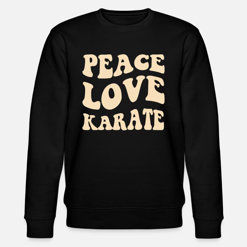 Frieden, Liebe, Karate - Stanley/Stella Unisex Bio-Sweatshirt CHANGER  - Schwarz