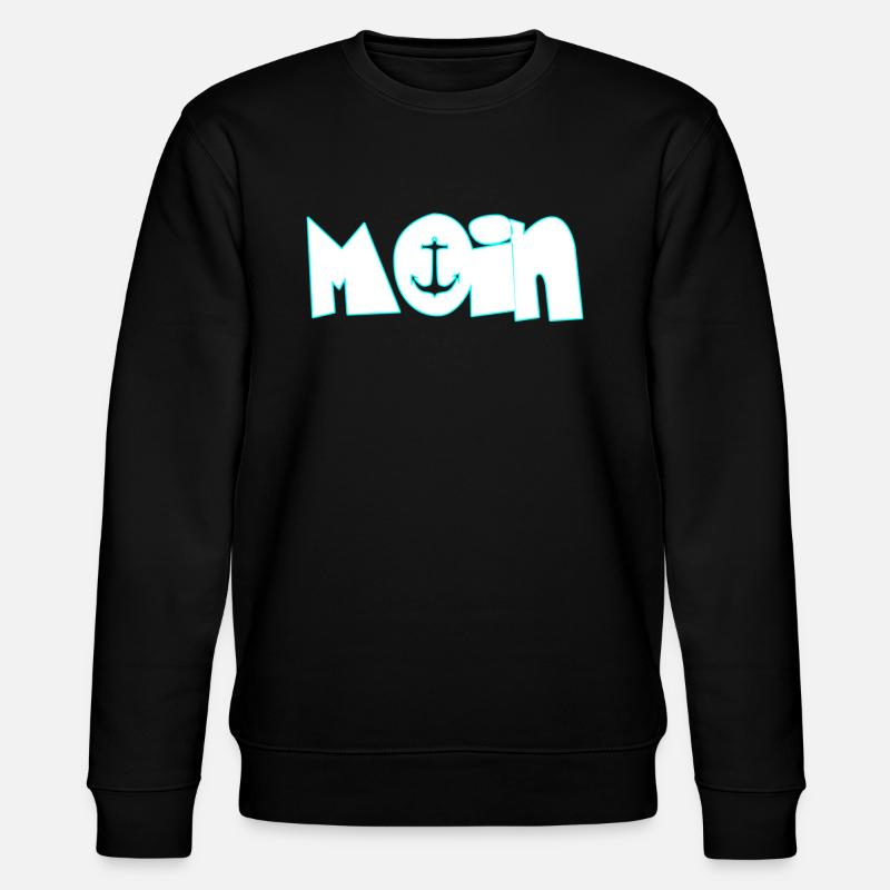 Moin moin - Stanley/Stella Unisex Bio-Sweatshirt CHANGER  - Schwarz