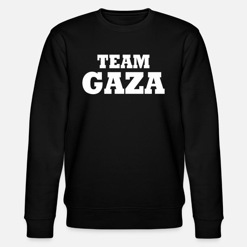 Team gaza - Stanley/Stella CHANGER Unisex Organic Sweatshirt - black