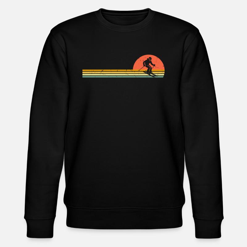 Ski rétro Vintage Skier Ski Vacances Ski - Sweat bio CHANGER Stanley/Stella Unisexe - noir