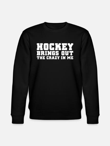 Crazy About Hockey - Stanley/Stella CHANGER Unisex Organic Sweatshirt - black