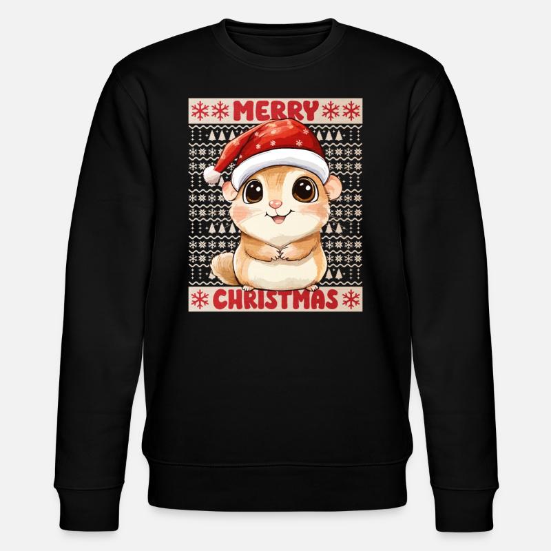 Hamster Moche Noël Noël Doux - Sweat bio CHANGER Stanley/Stella Unisexe - noir
