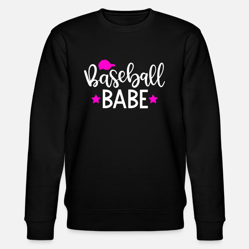 Baseball Babe - Stanley/Stella CHANGER Unisex Organic Sweatshirt - black