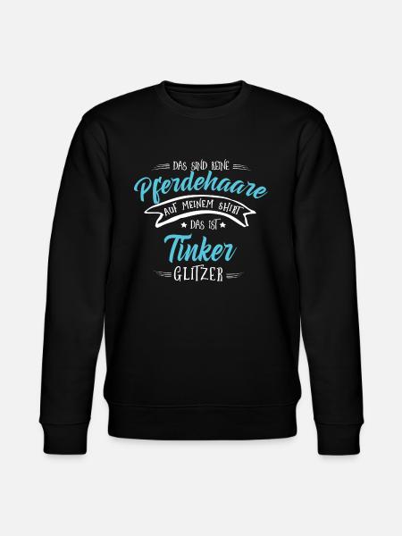 Tinker Pferde Glitzer Geschenk - Stanley/Stella Unisex Bio-Sweatshirt CHANGER - Schwarz