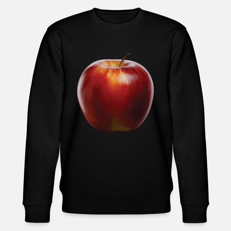 Apfel Frucht Geschenk - Stanley/Stella Unisex Bio-Sweatshirt CHANGER  - Schwarz