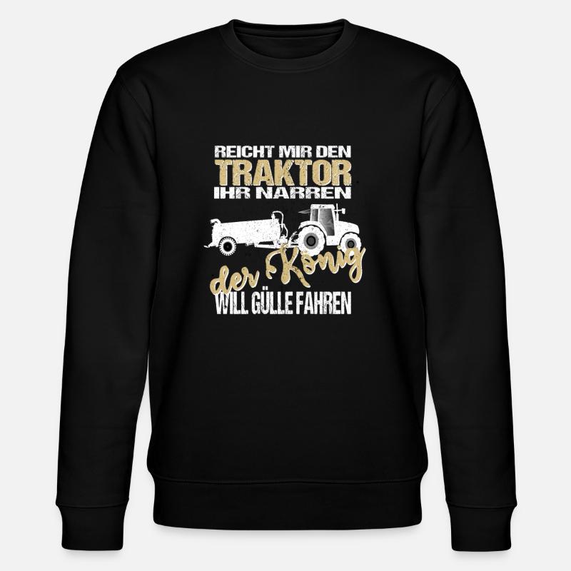 Bauer Traktor Landwirtschaft - Stanley/Stella Unisex Bio-Sweatshirt CHANGER  - Schwarz