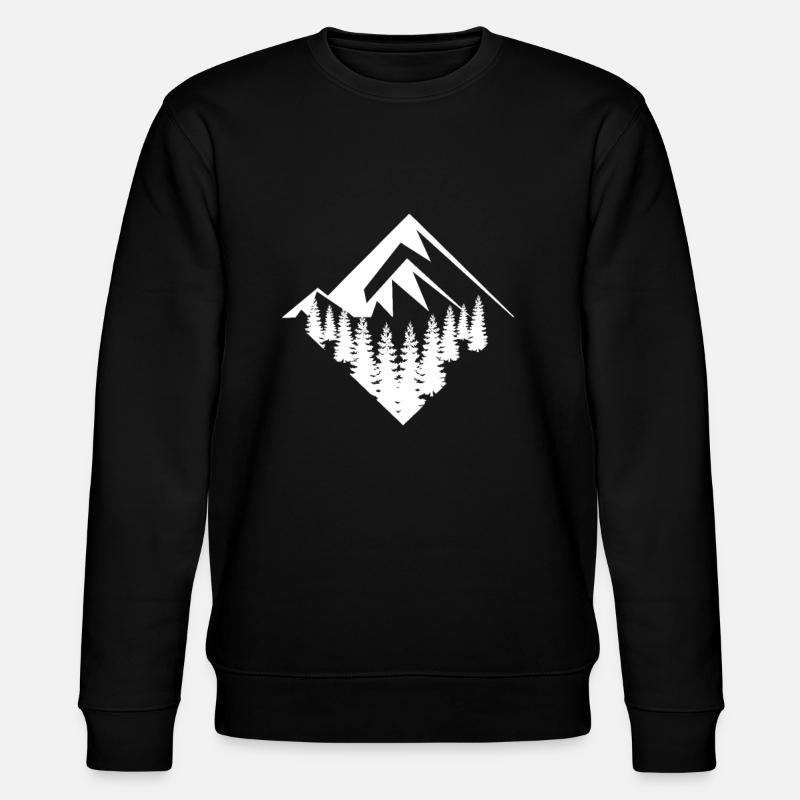 Berge Wald - Stanley/Stella Unisex Bio-Sweatshirt CHANGER - Schwarz