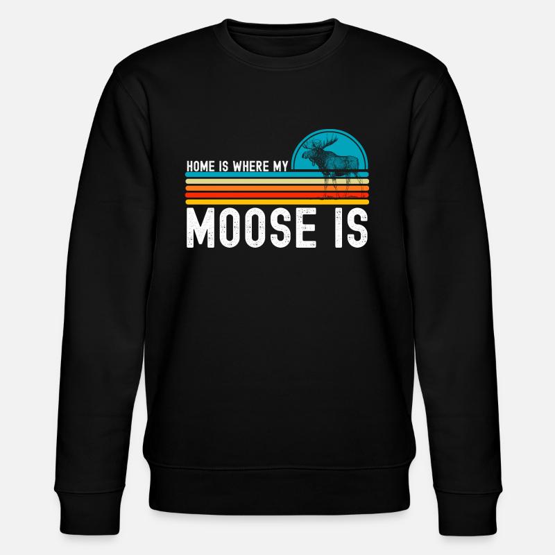 Moose - Stanley/Stella CHANGER Unisex Organic Sweatshirt - black