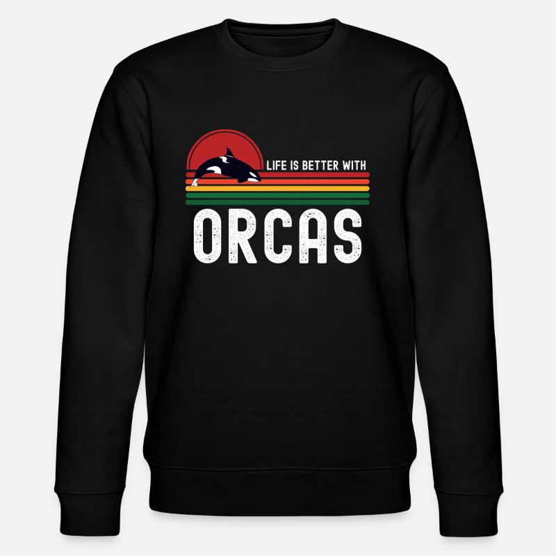 Orca - Stanley/Stella Unisex Bio-Sweatshirt CHANGER  - Schwarz