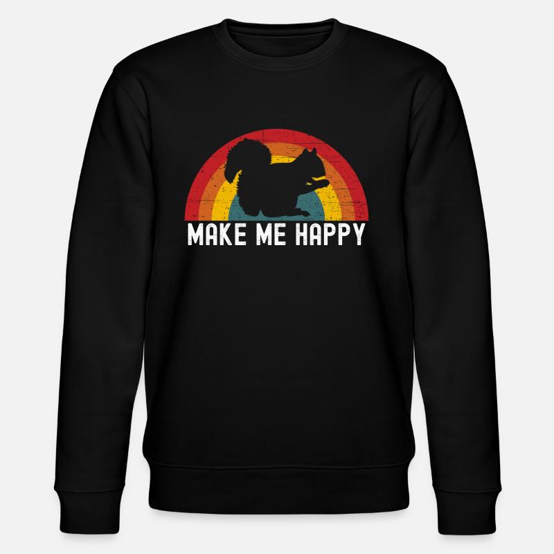 Eichhörnchen - Stanley/Stella Unisex Bio-Sweatshirt CHANGER  - Schwarz