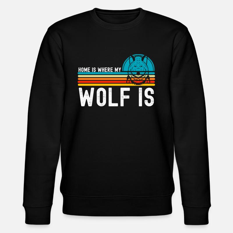 Wolf - Stanley/Stella Unisex Bio-Sweatshirt CHANGER  - Schwarz