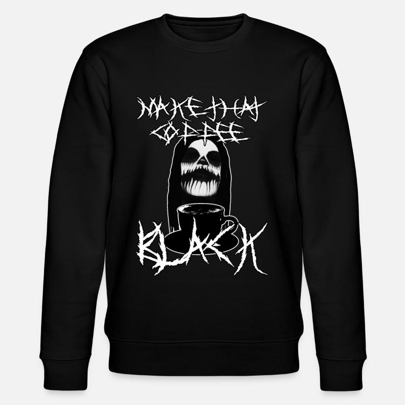 Machen Sie den Kaffee schwarz - Stanley/Stella Unisex Bio-Sweatshirt CHANGER  - Schwarz