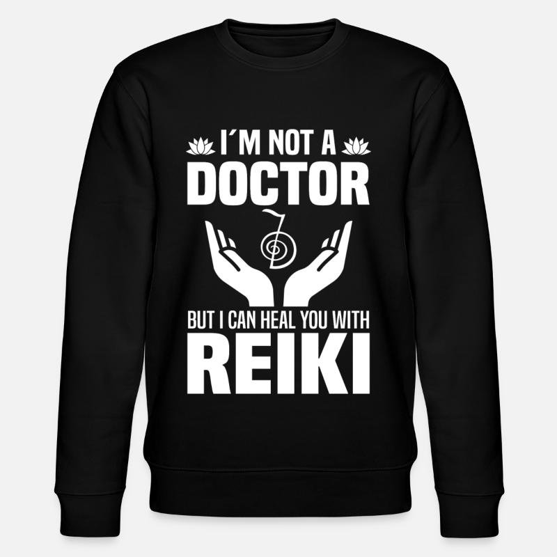 Reiki Geschenkideen | Reiki Meister Achtsamkeit - Stanley/Stella Unisex Bio-Sweatshirt CHANGER - Schwarz