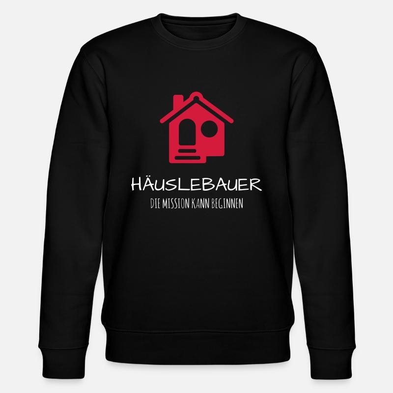 Häuslebauer Haus Bauherr Geschenk Idee - Stanley/Stella Unisex Bio-Sweatshirt CHANGER  - Schwarz