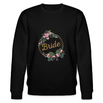 Bride braut - Stanley/Stella Unisex Bio-Sweatshirt CHANGER  - Schwarz - Vorne - Nik (191cm) & Marisol (170cm)