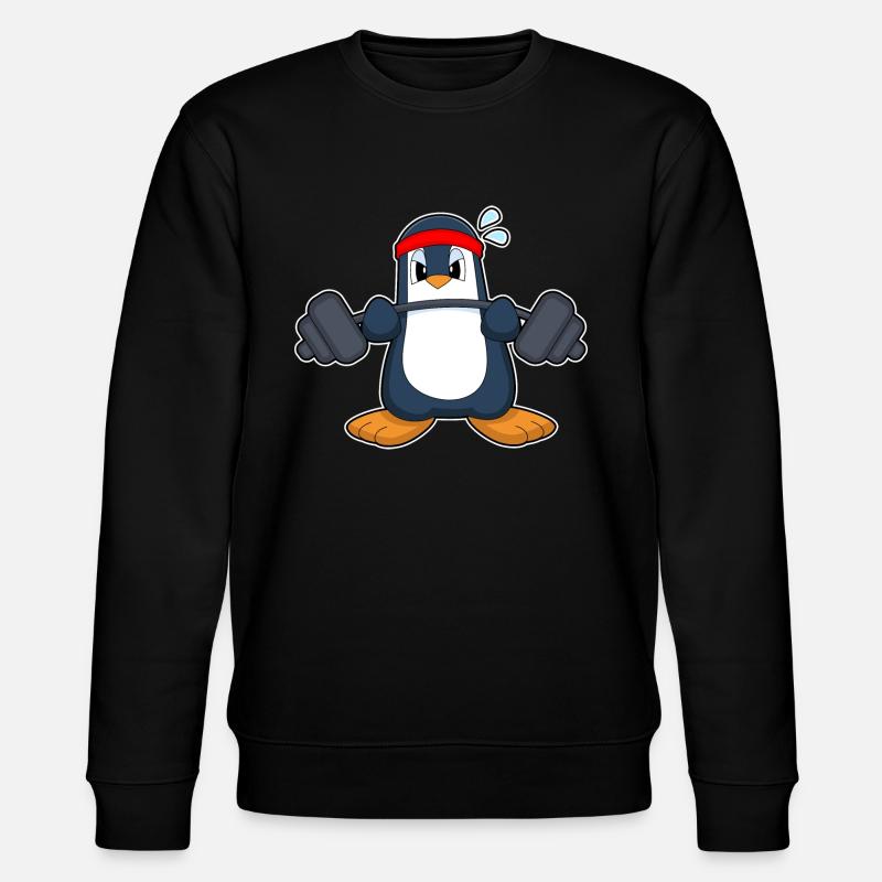 Pinguin Krafttraining Hantel - Stanley/Stella Unisex Bio-Sweatshirt CHANGER  - Schwarz