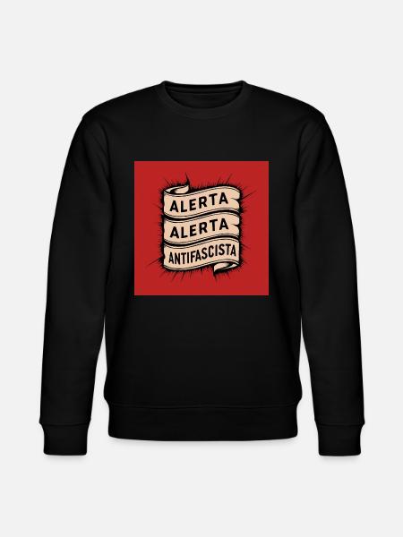 Alerta Antifascist - Stanley/Stella CHANGER Unisex Organic Sweatshirt - black