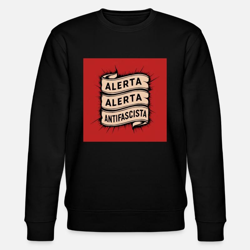 Alerta Antifaschist - Stanley/Stella Unisex Bio-Sweatshirt CHANGER  - Schwarz