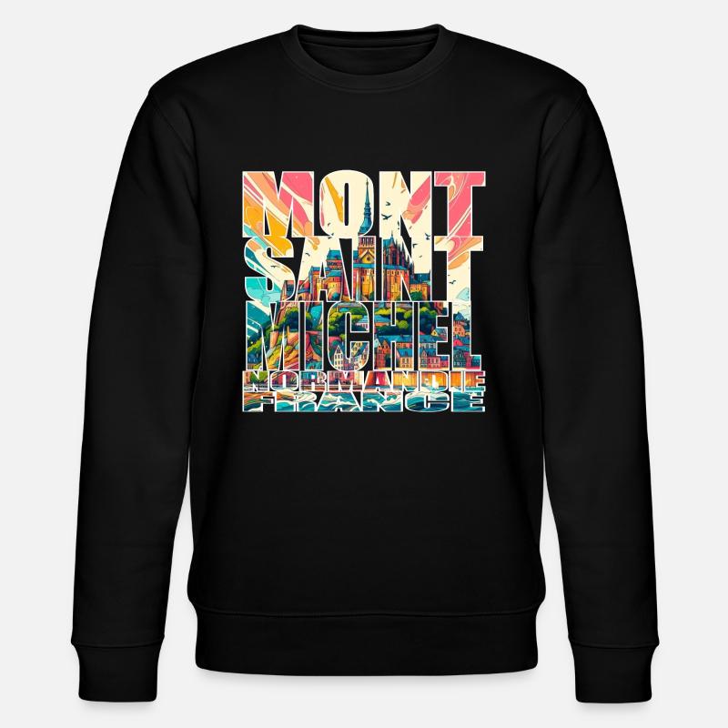 Mont Saint-Michel - Stanley/Stella Unisex Bio-Sweatshirt CHANGER - Schwarz